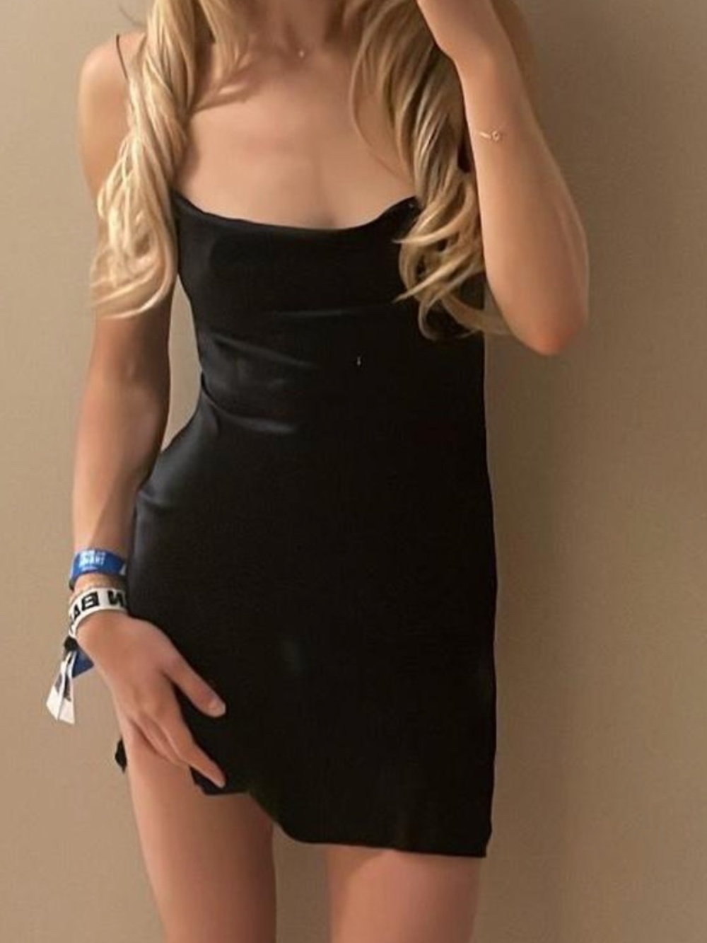 ARE YOU AM I Women's 100% Silk Black Dress